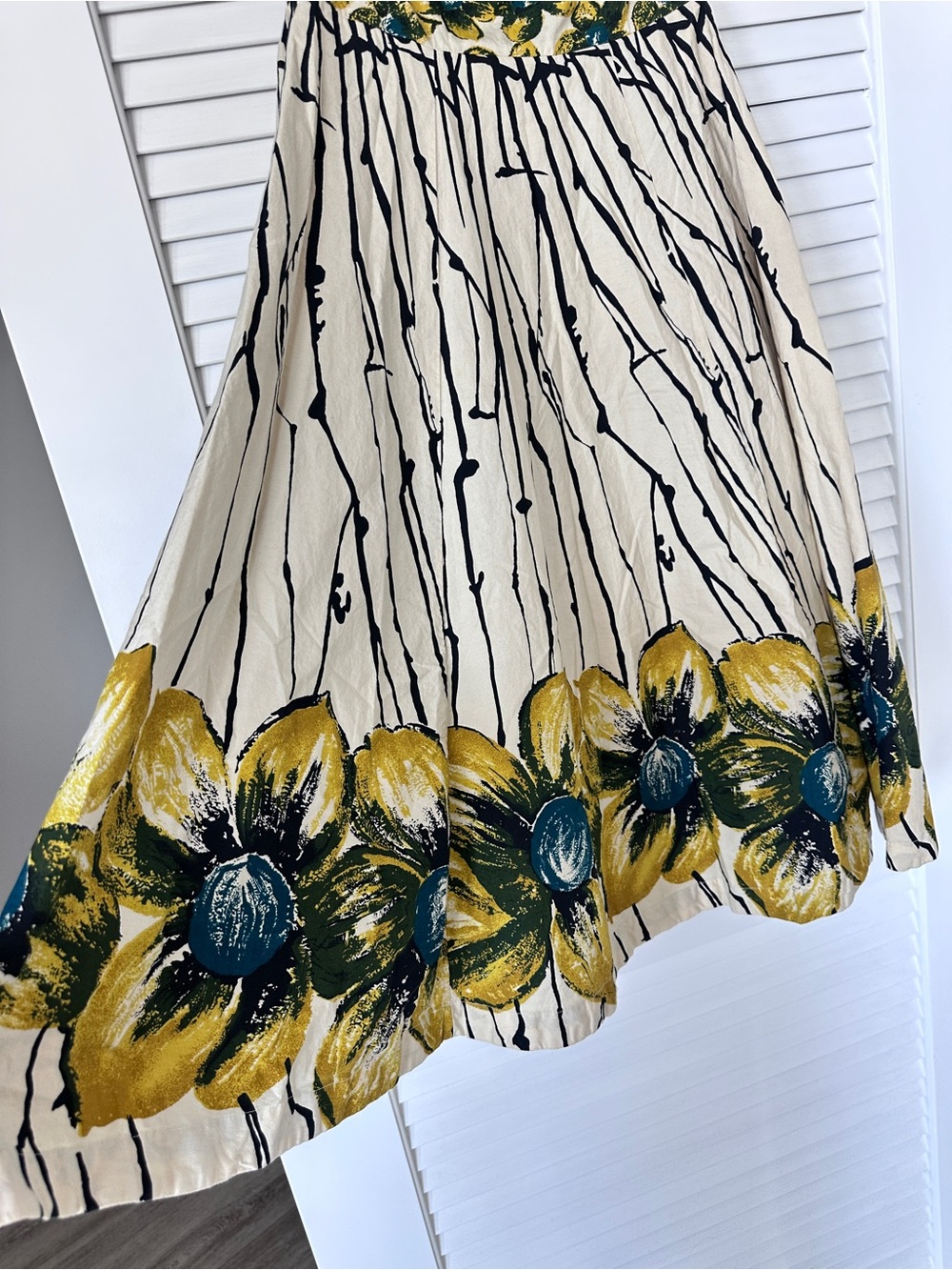 Anthropologie 100% Cotton Girls From Savory Floral Halter Mídi Dress Size - Picture 4 of 16